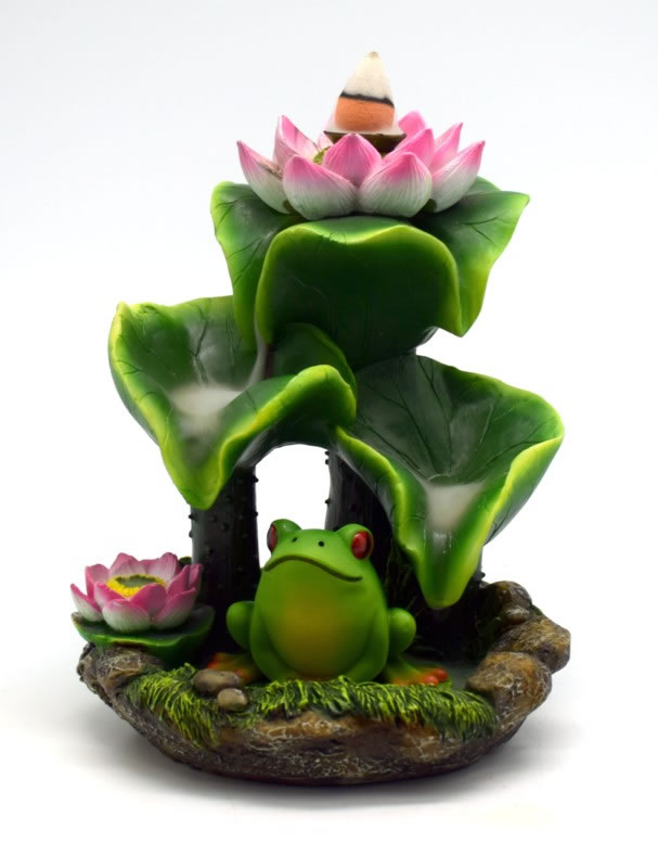 Frog and Lily Pad Backflow Incense Burner